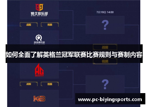 如何全面了解英格兰冠军联赛比赛规则与赛制内容